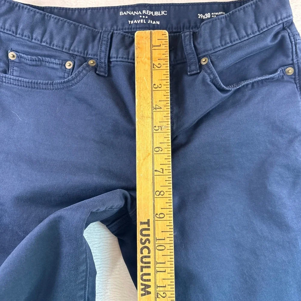 Banana Republic Travel Jean Athletic Fit Preppy Navy Blue Mens 29x30 S/599223